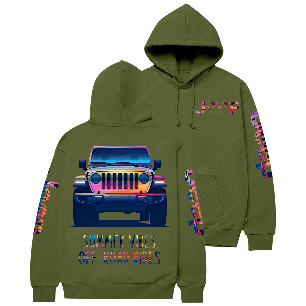 Summer Vibes Off-Road Rides Jp Casual Hoodie
