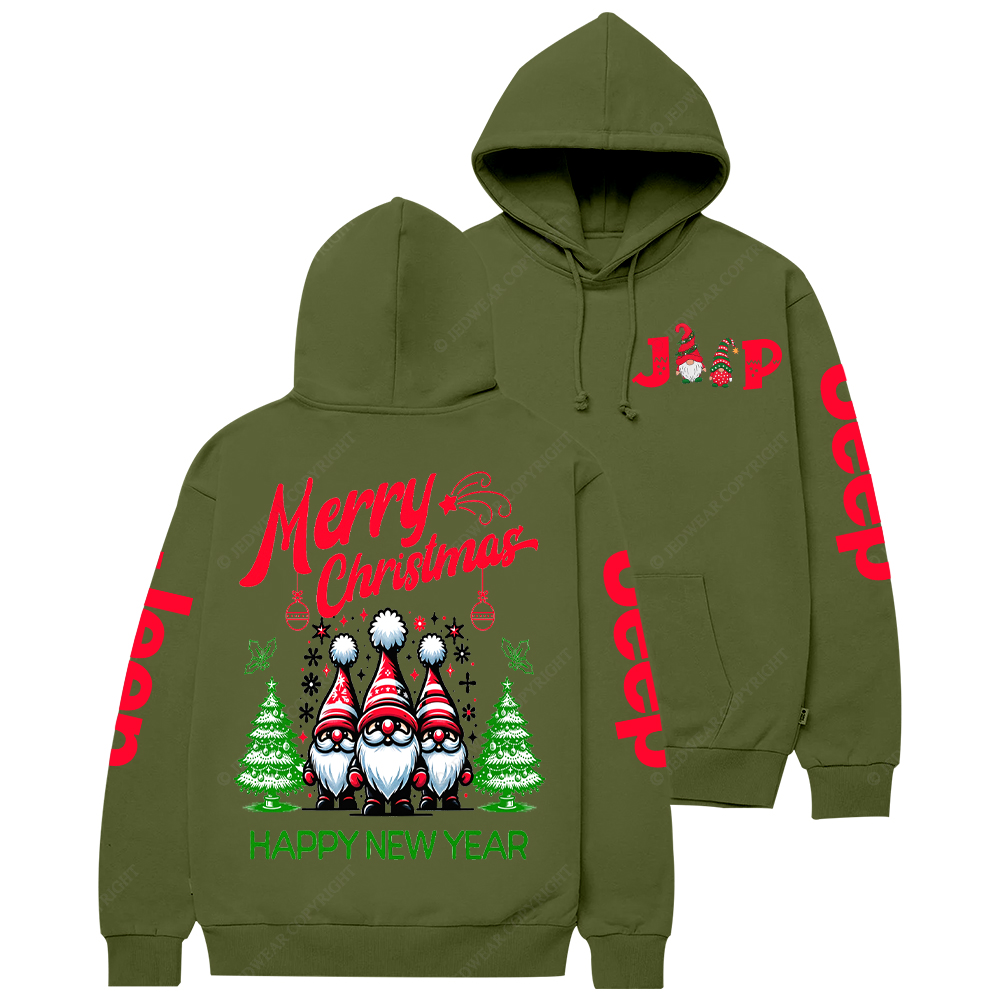 Christmas Gnomes Greeting Jp Casual Hoodie