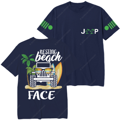 Resting Beach Face Surf Jp T-Shirt