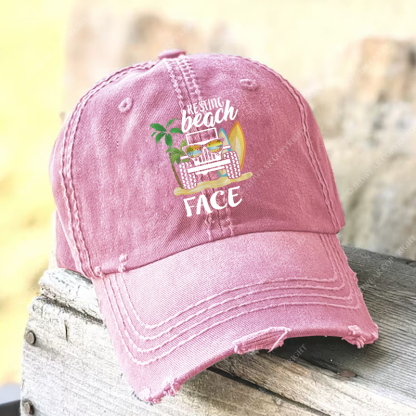 Resting Beach Face Surf Jp Baseball Cap