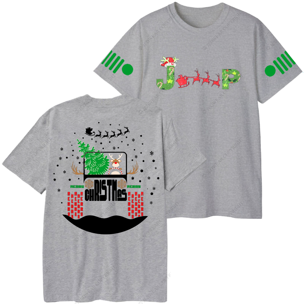 Reindeer Off Road Car Christmas Jp T-Shirt