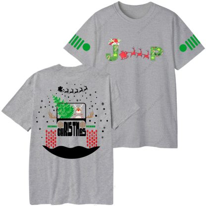 Reindeer Off Road Car Christmas Jp T-Shirt