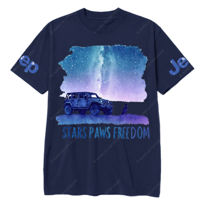 Starry Sky Stars Paws Freedom Jp T-Shirt