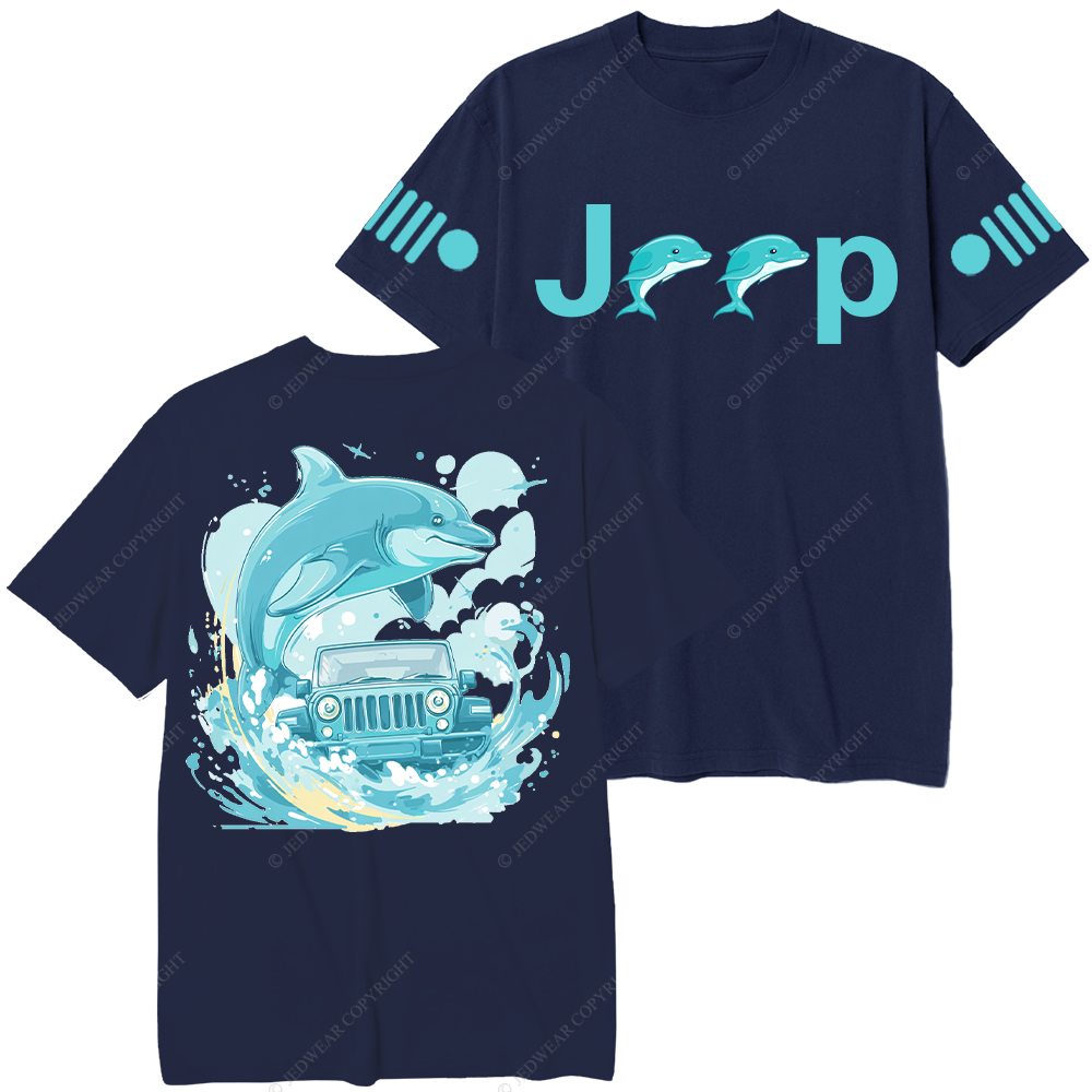 Dolphin Waves Surf Jp T-Shirt