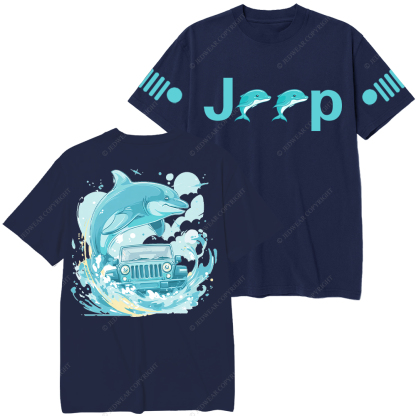 Dolphin Waves Surf Jp T-Shirt