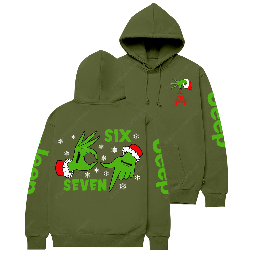 Six Seven Christmas Slang Xmas Meme Funny Number Jp Casual Hoodie