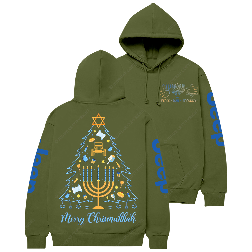 Merry Chrismukkah Jewish Holiday Hanukkah Religious Jp Casual Hoodie
