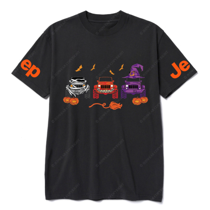 Jp Pumpkin Halloween Skull Bat Clown T-Shirt