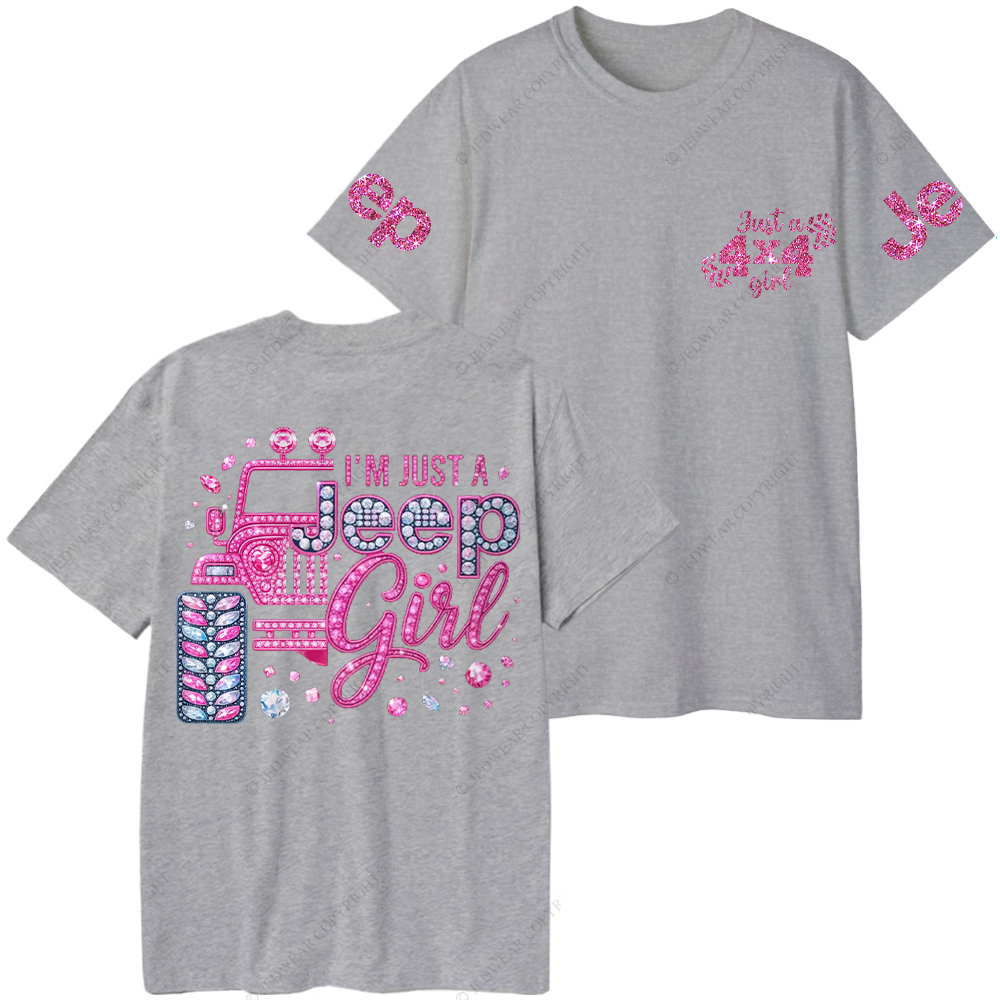 Rhinestone Pink Bling Car Jp T-Shirt