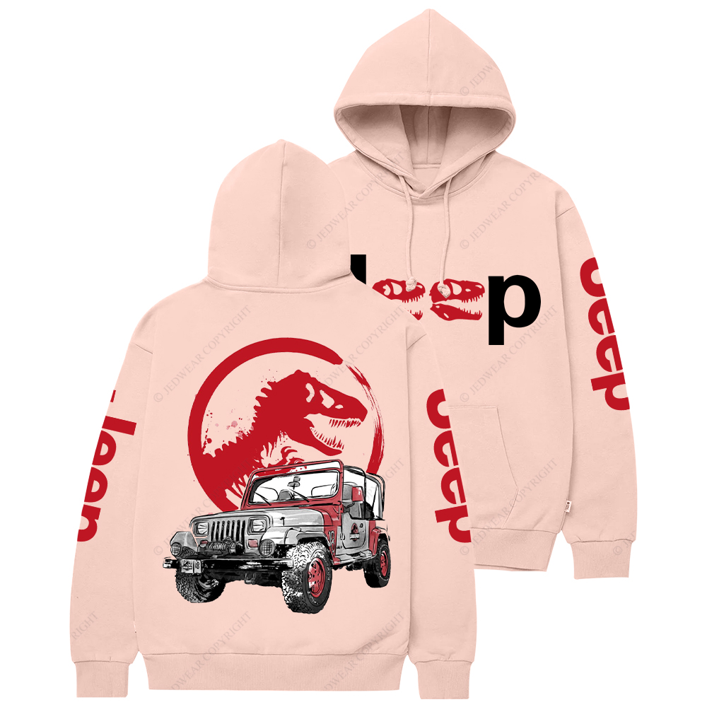 Dinosaur On The Back Of An Off-Road Vehicle Jp Casual Hoodie
