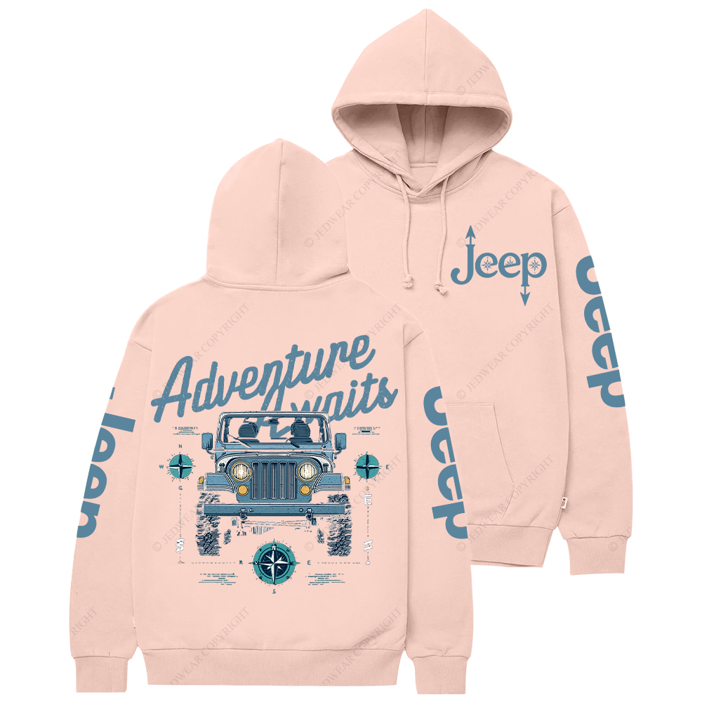Adventure Awaits  Compass Jp Casual Hoodie