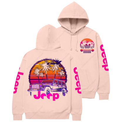 Palm Trees Beach Jp Casual Hoodie