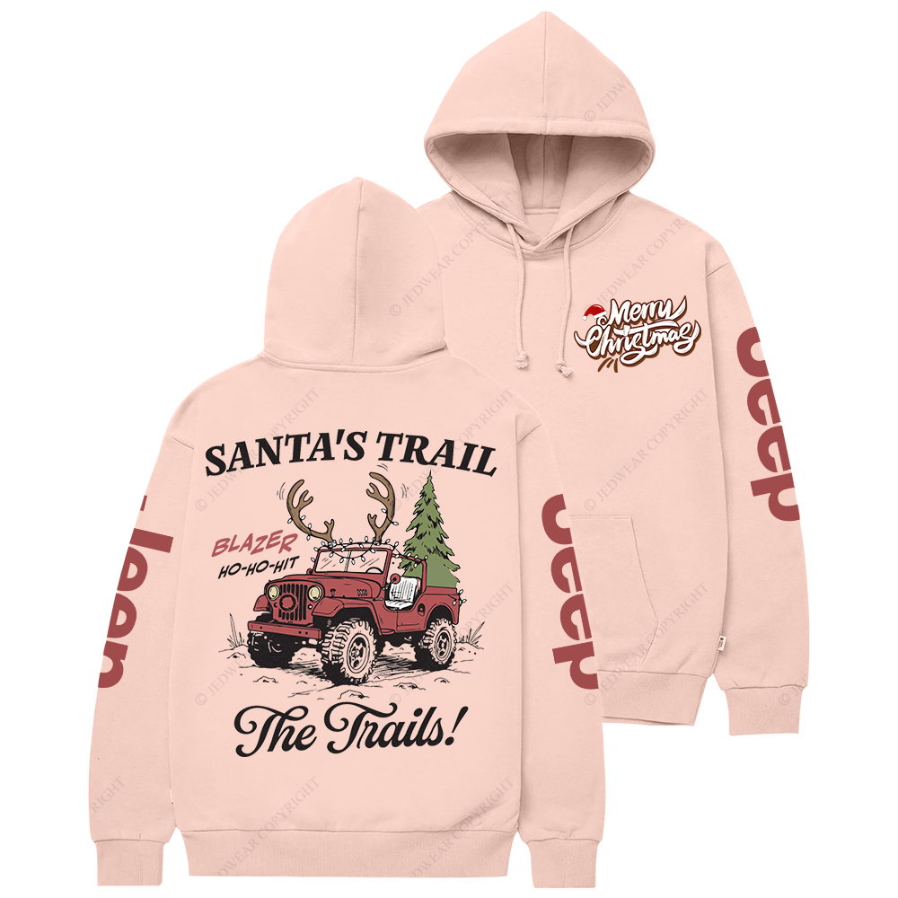 Funny Off Road Christmas Santa's Trail Jp Casual Hoodie