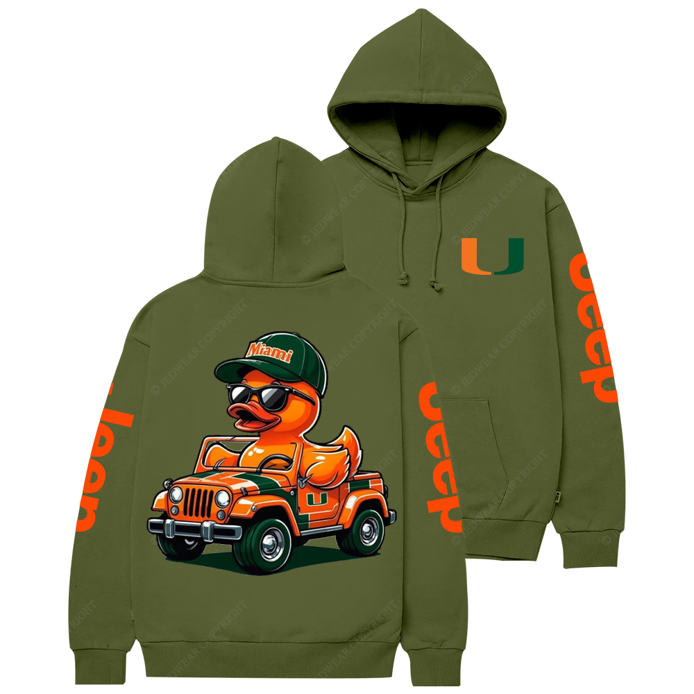 University Of Miami Duck Jp Casual Hoodie