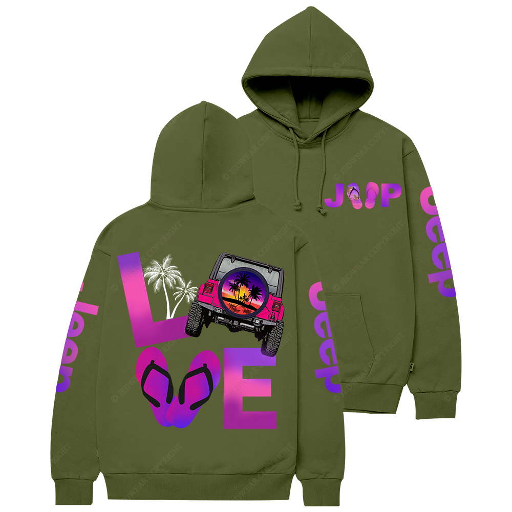 Sunset Palm Tree Colorful Jp Casual Hoodie