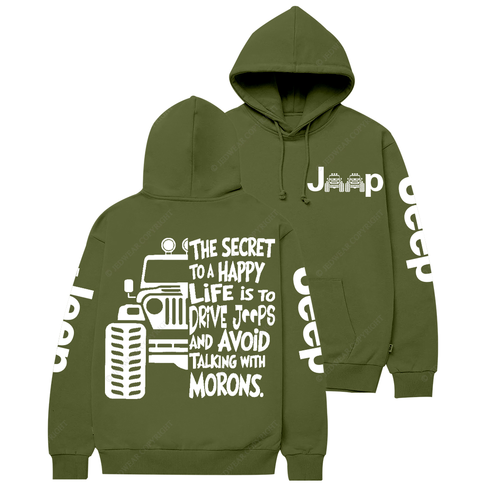 The Secret To A Happy Life Is To Drive Jp Casual Hoodie