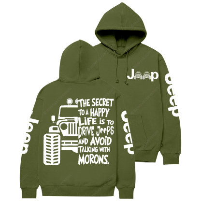 The Secret To A Happy Life Is To Drive Jp Casual Hoodie