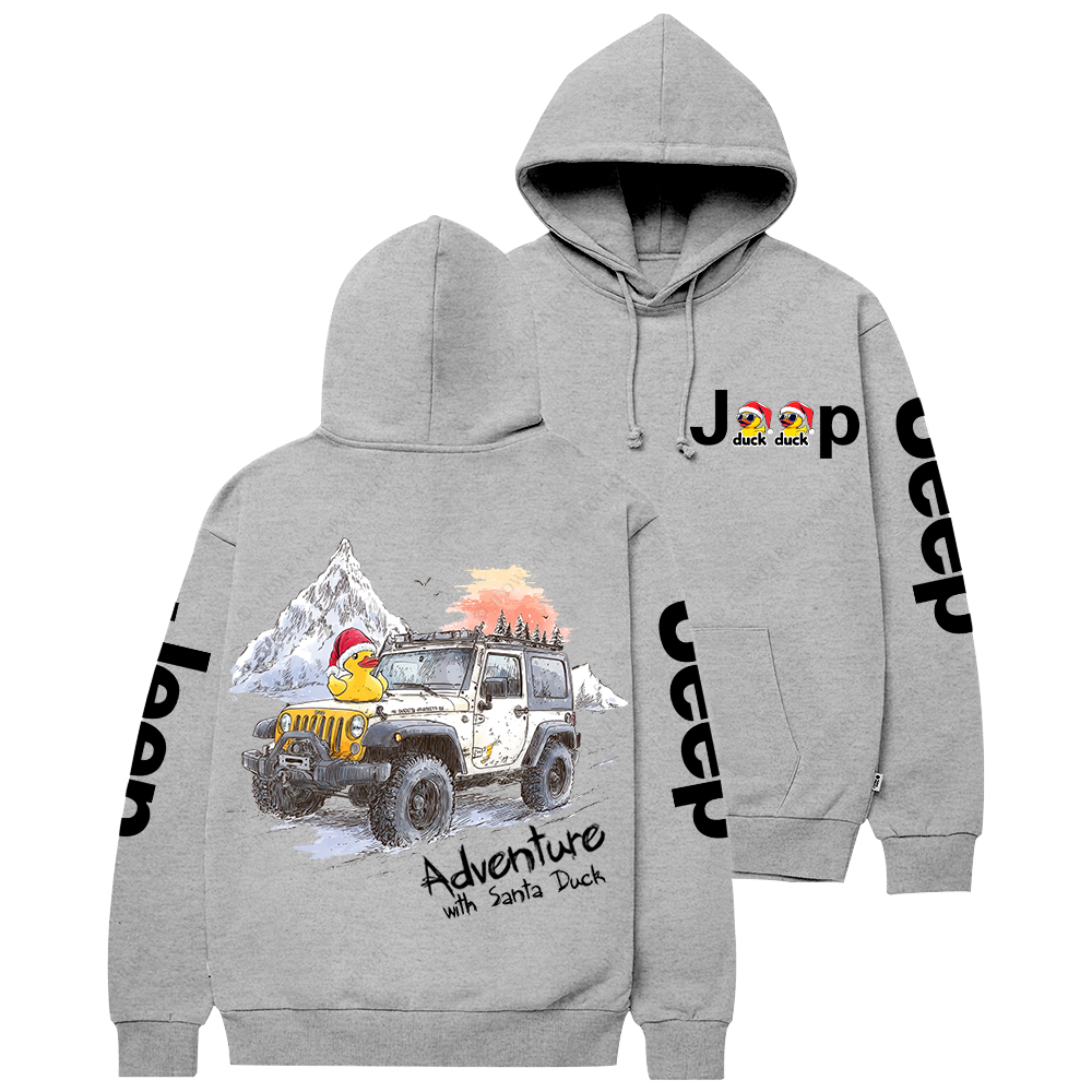 Adventure With Santa Duck Jp Casual Hoodie