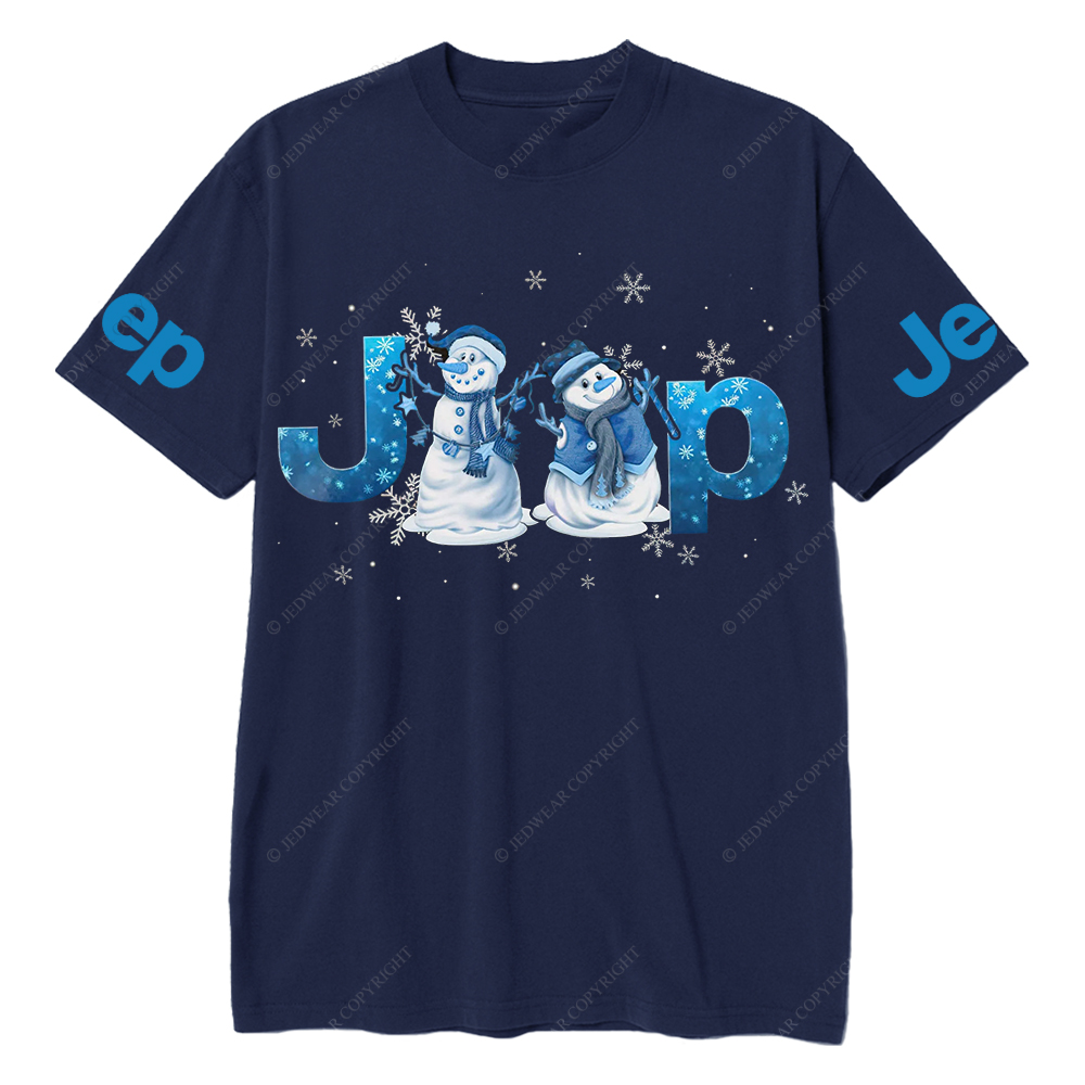 Blue Snowman Christmas Jp T-Shirt