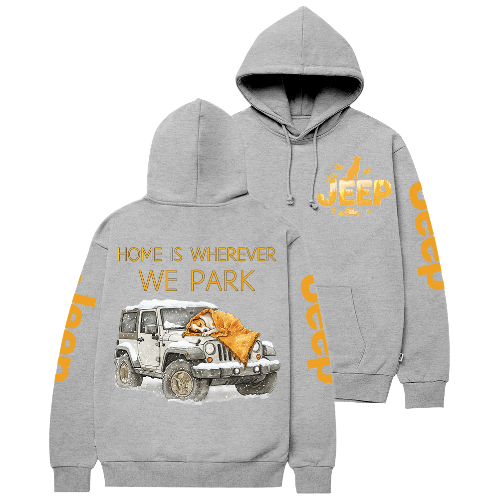 Home Is Wherever We Park Dog Jp Casual Hoodie