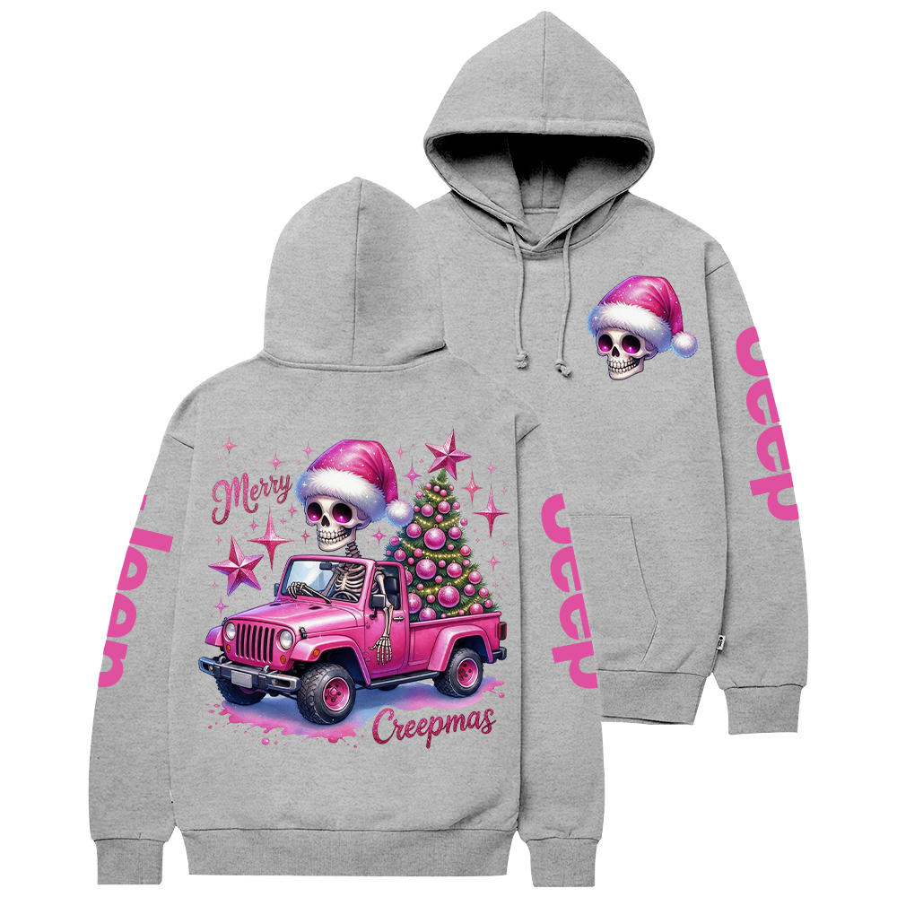 Merry Creepmas Santa Skull Spooky Jp Casual Hoodie