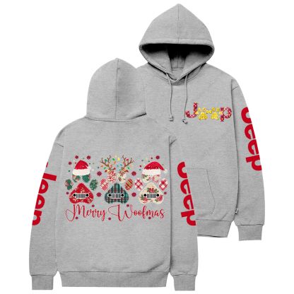 Retro Merry Woofmas Dog Paw Jp Casual Hoodie