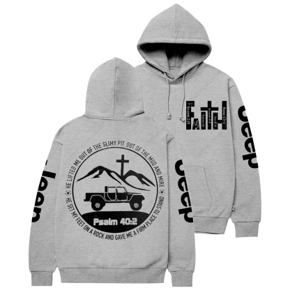Religion The Lifted Me Out Of The Slimy Pit Psalm 40:2 Jp Casual Hoodie