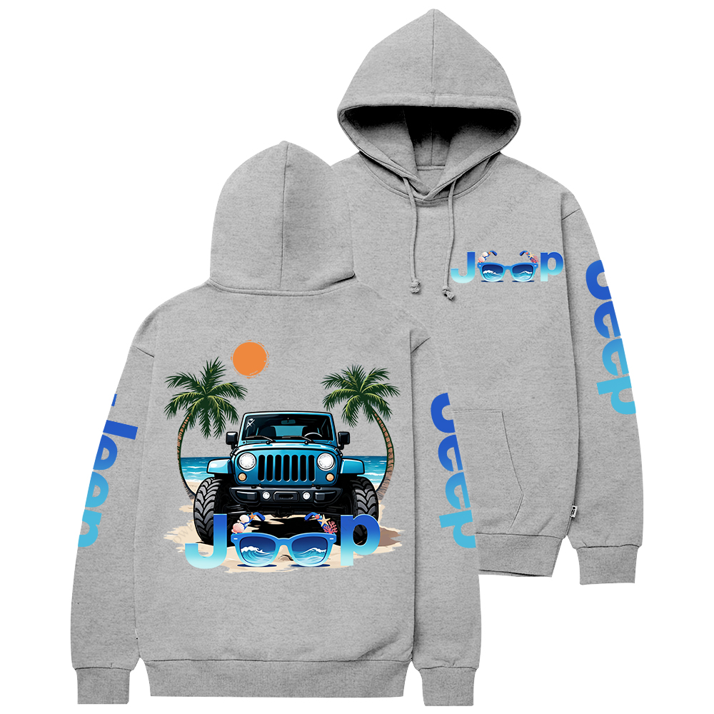Beach Plam Tree Sea Sunglasses Jp Casual Hoodie