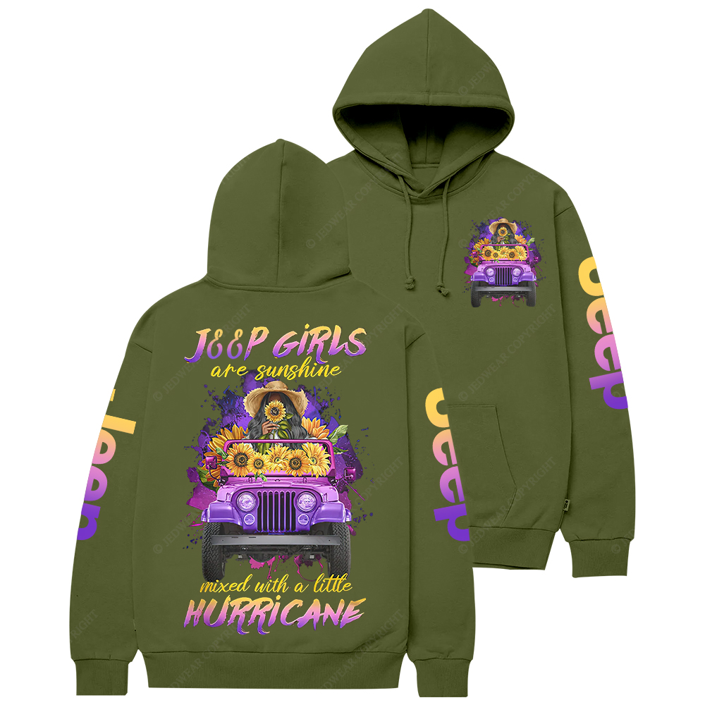 Jp Girls Are Sunshine Mixed With A Little Hurricane Jp Casual Hoodie