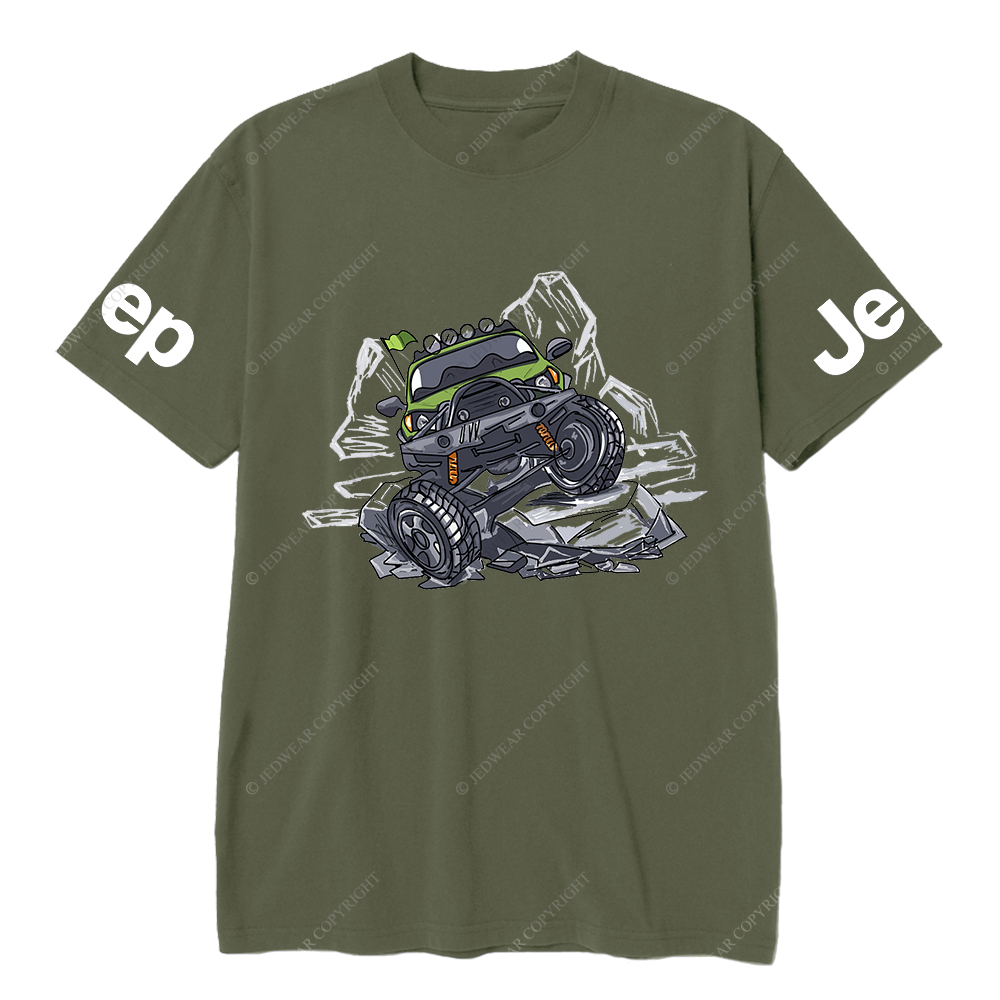 Off-Road Vehicle Driving Hard On Mountain Road Jp T-Shirt