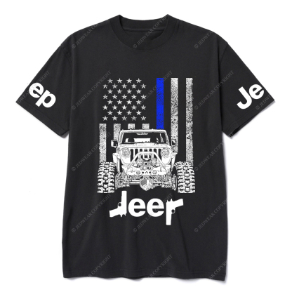 American Flag Policeman Gun Police Badge Jp T-Shirt
