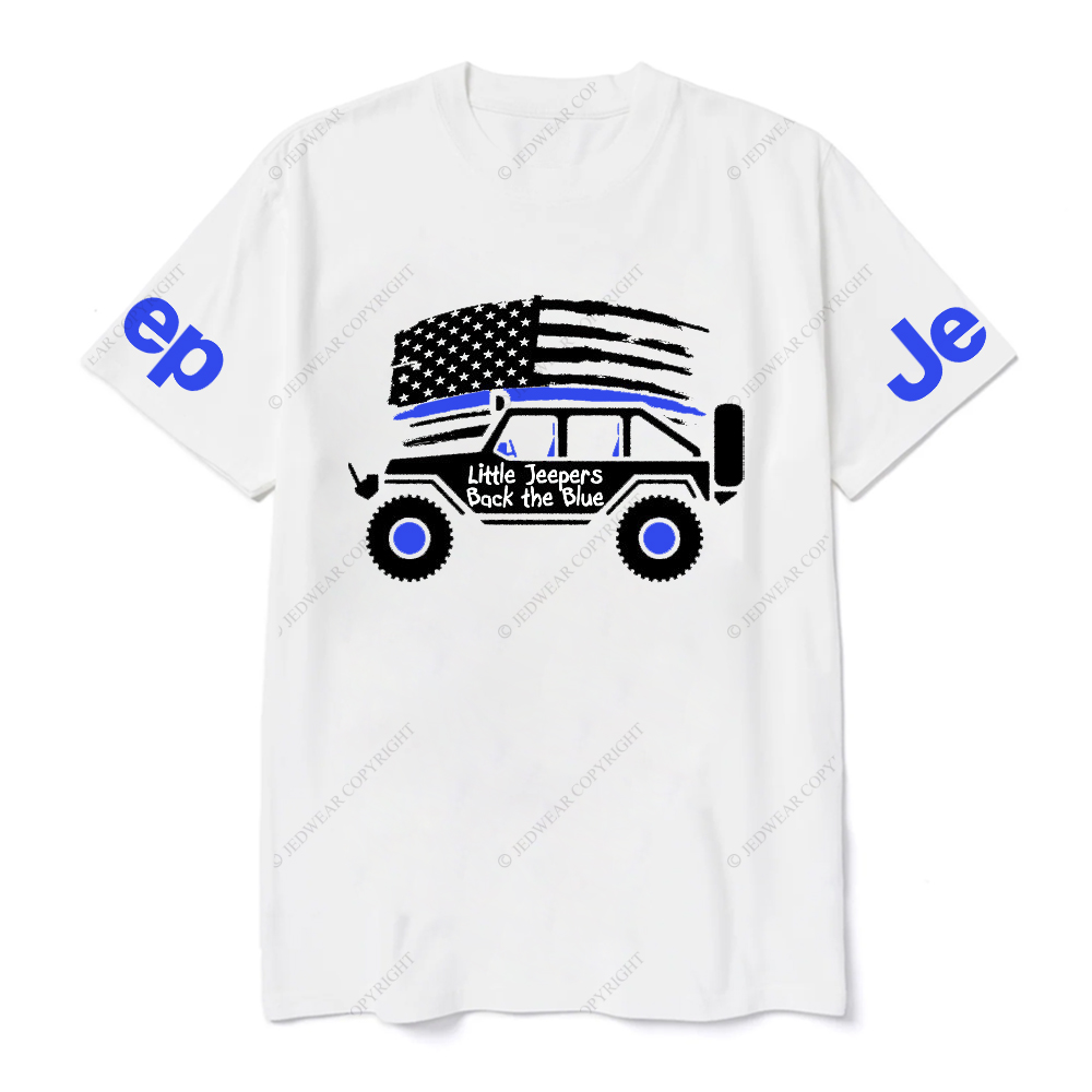 Little Jeepers Back The Blue Policeman American Flag Jp T-Shirt