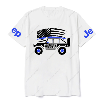 Little Jeepers Back The Blue Policeman American Flag Jp T-Shirt