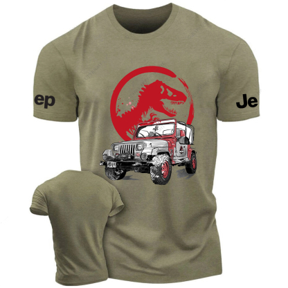 Dinosaur On The Back Of An Off-Road Vehicle  Jp T-Shirt