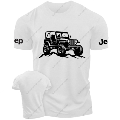 Jp CJ Off-Road Vehicle Driving On The Road  Silhouette Jp T-Shirt