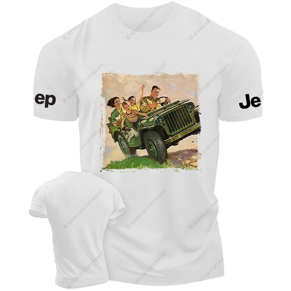 A Family Riding An Off-Road Vehicle Jp T-Shirt