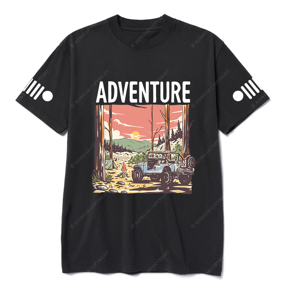 Colorful  Adventure Fire Sun Trees Jp T-Shirt