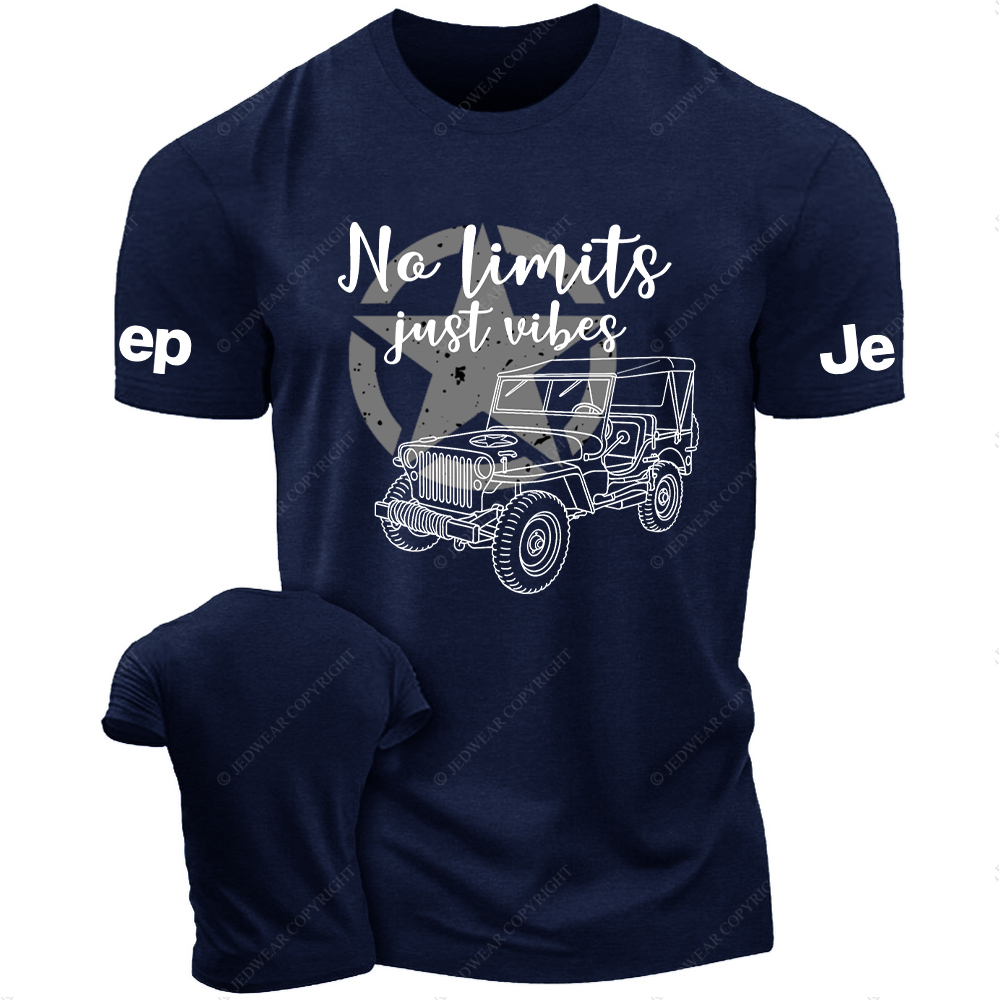 Military Star And No Limits Just Vibes JP T-Shirt