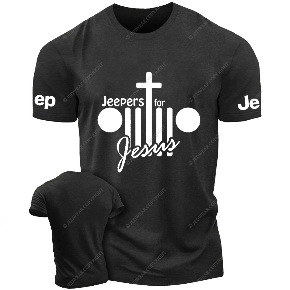 Jeepers For Jesus Religion Christianity Cross Jp T-Shirt