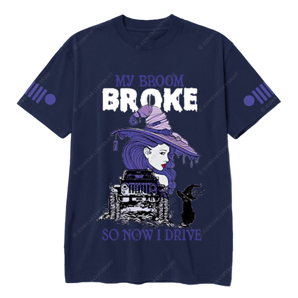My Broom Broke So Now I Drive Skull  Jp T-Shirt