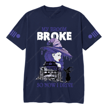 My Broom Broke So Now I Drive Skull  Jp T-Shirt