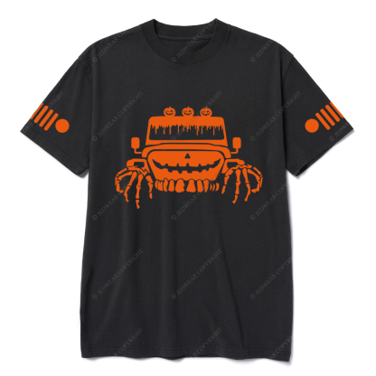 Orange Pumpkin Halloween Skull  Jp T-Shirt