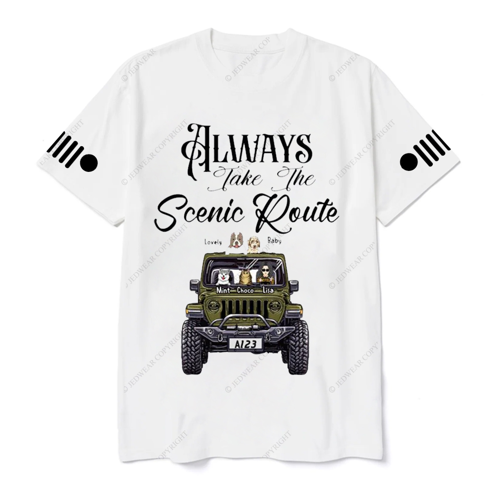 Always Take The Scenic Route Dog Lovely Baby Jp T-Shirt