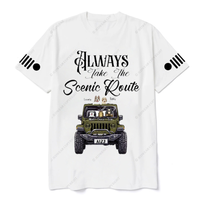 Always Take The Scenic Route Dog Lovely Baby Jp T-Shirt