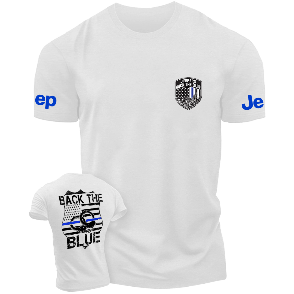 American Flag Policeman Handcuffs Back The Blue  Jp T-Shirt