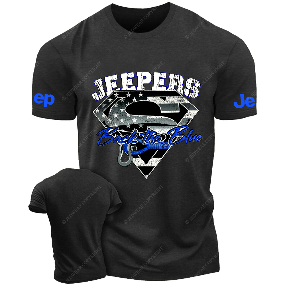 American Flag Policeman Jp Back The Blue  T-Shirt