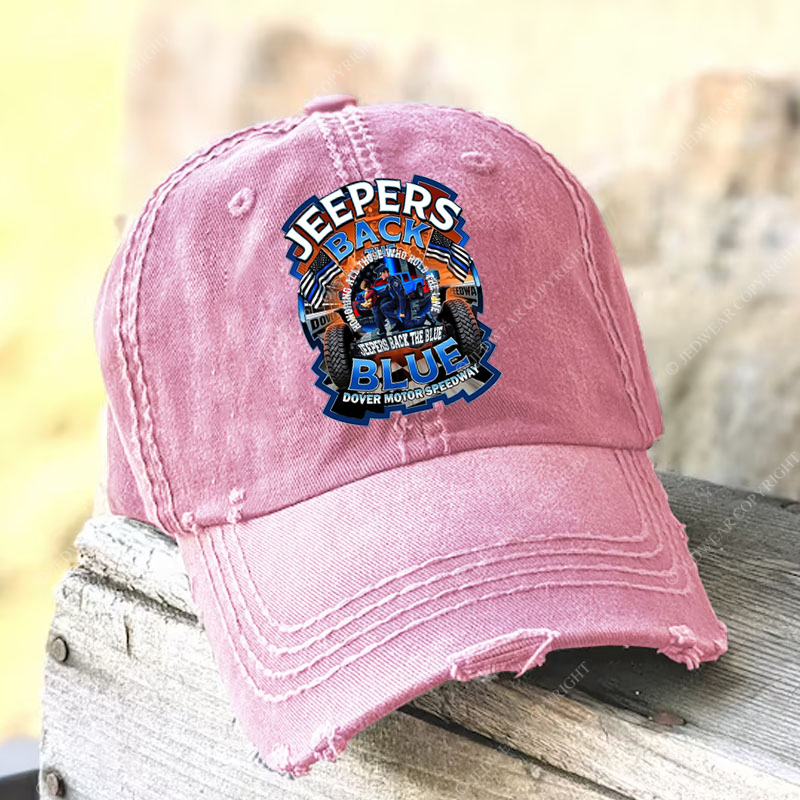 Police Honoring All Those Who Hold The Line Jeepers Back The Blue Jp Baseball Cap