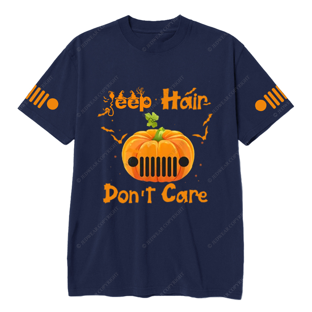 Jp Hair Don't Care Pumpkin Halloween Bat JP T-shirt