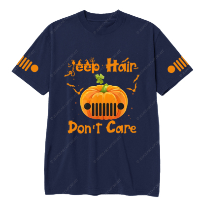 Jp Hair Don't Care Pumpkin Halloween Bat JP T-shirt