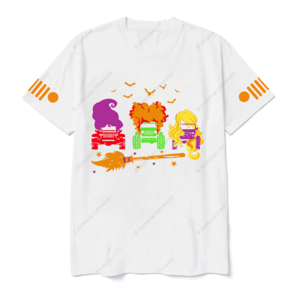 Halloween Three Witches Driving Broom JP T-shirt